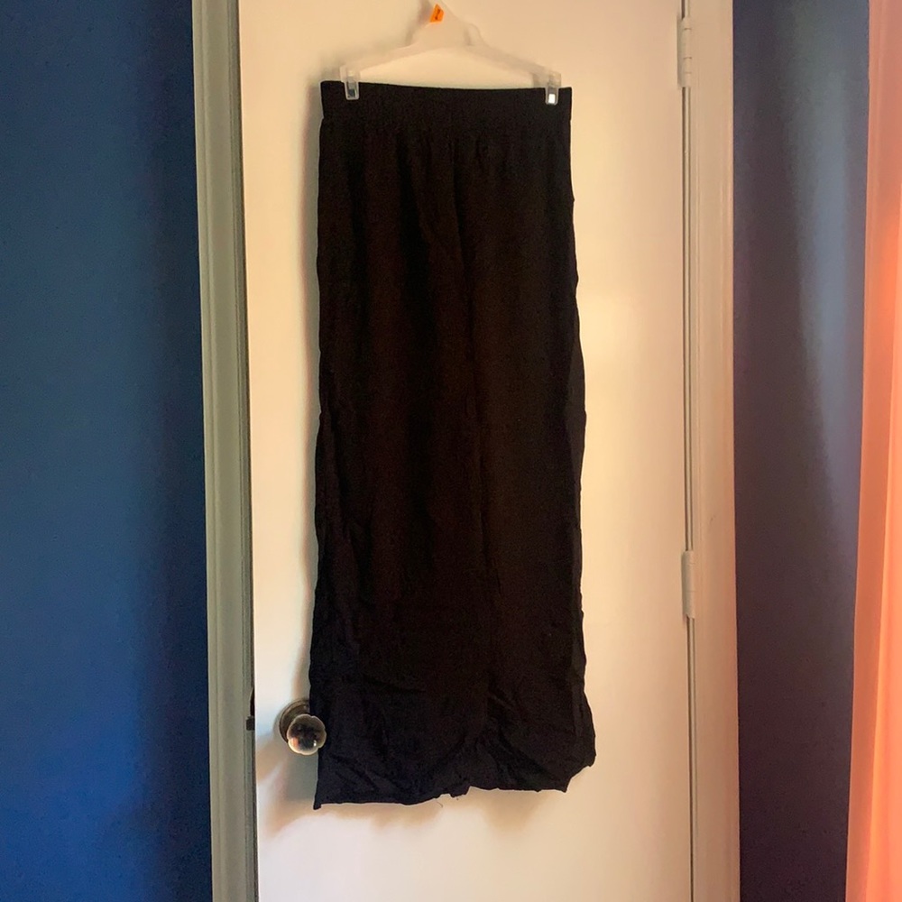 black flowy pants